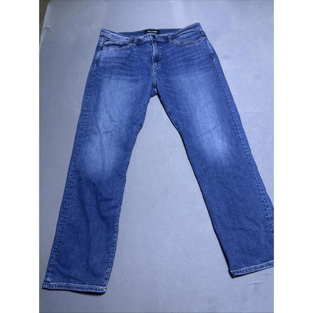 Revtown Jeans Mens 36x30 Blue Automatic Relaxed Fit Dark Wash Stretch Denim